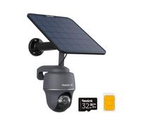 Reolink 4K LTE Camera Solaire avec Carte SIM, 4G Caméra Surveillance Extérieure sans Fil, Vision Nocturne Couleur, Détection AI, Pan 355°& Tilt 140°, Go PT Ultra (Gris)+Panneau Solaire+Carte SD 32Go