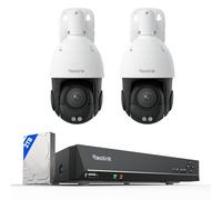 Reolink 4K PTZ Caméra Surveillance PoE, 2X RLC-823S2 avec Zoom Optique 3D 16X, Pan 360°+Tilt 90°, Suivi Automatique, Ensemble 4K PoE NVR 8 Canaux avec Disque Dur de 2TO