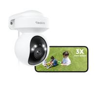 Reolink 4K PTZ Caméra Surveillance Wi-FI 6 Extérieure Zoom Optique 3X Suivi Auto, Détection Humain/Véhicule/Animaux, Vision Nocturne en Couleur 2,4 / 5GHz Audio Bidirectionnel, E1 Outdoor Pro