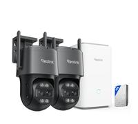 Reolink 4K PTZ Camera Surveillance WiFi Exterieure à Double Objectif, 2,4/5 GHz Wi-FI 6, Zoom 6X, Contrôle Centralisé pour Jusqu'à 16 Caméras de Surveillance, HomeHub Pro+ 2 TrackMix WiFi G