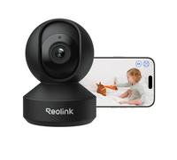 Reolink 4K PTZ Caméra Surveillance WiFi Intérieure 360°, Caméra Bébé Détection de Personne/Animaux/Pleurs, Wi-Fi 6 Bi-Bande, Zoom 3X, Suivi Auto, Vision Nocturne, Configuration Bluetooth, E1 Zoom Noir