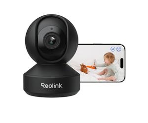 Reolink 4K PTZ Caméra Surveillance WiFi Intérieure 360°, E1 Zoom Noir | Caméra Bébé, Détection de Personne/Animaux/Pleurs, Wi-Fi 6 Bi-Bande, Suivi Auto, Vision Nocturne, Configuration Bluetooth.
