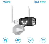 Reolink 4K UHD Caméra de sécurité extérieur WiFi 5 GHz - 180°Vue Double Objectif - Détection,Vision Nocturne en couleur - Duo 2 WiFi