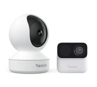 Reolink 4MP Caméra Surveillance Intérieure E1 & Argus MagiCam Magnétique sans Fil Extérieur/Intérieur, Vue 360°, Suivi Auto, Détection IA, Vision Nocturne, Audio Bidirectionnel