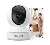 Reolink 4MP Interieur Caméra Surveillance WiFi - Vue à 360°, Suivi Automatique, Détection IA (Personne/Animal/Pleurs), Audio Bidirectionnel, Vision Nocturne, Mode Privé, sans Abonnement - E1