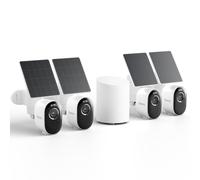 Reolink 5MP Caméra Solaire Extérieur WiFi sans Fil, Système Complet Toute la Maison, Vision Nuit Couleur, Détection IA, Stockage Local, sans Abonnement, Home Hub Mini+4X Argus 3 Pro+Panneau Solaire