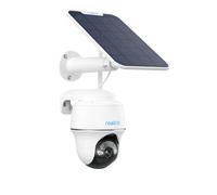 Reolink 5MP Caméra Surveillance WiFi Extérieure sans Fil, Argus PT+Panneau Solaire, Camera Solaire 360° Pan/Tilt, 2.4/5 Ghz WiFi, Vision Nocturne, Détection Humaine, Audio Bidirectionnel, Siren