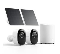 Reolink 5MP Caméra Surveillance WiFi Extérieure sans Fil, Vision Nuit Couleur, Détection IA, Wi-FI Double Bande, Stockage Local, IP66, sans Abonnement, Home Hub Mini+2X Argus 3 Pro+Panneau Solaire
