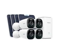 Reolink 5MP Kit Camera Surveillance WiFi sans Fil, Détection Intelligente, WiFi Bi-Bande, Alimenté par Batterie/Solaire, Aucun Frais Mensuel, Stockage Local, Home Hub+4X Argus Eco Pro+Panneau Solaire