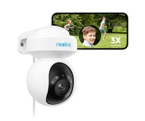 Reolink 5MP PTZ Caméra Surveillance WiFi Extérieure Zoom Optique 3X Suivi Automatique Détection Humaine Vision Nocturne en Couleur 2,4GHz 5GHz Audio Bidirectionnel Cloud, E1 Outdoor
