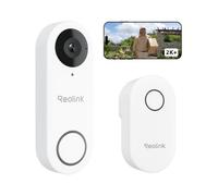 Reolink 5MP Sonnette Connectée Caméra Wi-FI avec Chime, Vue 3:4 Tête aux Pieds, Wi-FI 5/2,4 GHz, Audio Bidirectionnel, Détection Colis/Personne, Étanche, Compatible NVR (Filaire, Version 2024)