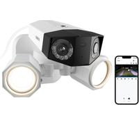 Reolink 8MP 4K PoE Caméra de surveillance Double objectif 180 ° panoramique grand angle Alimentation par Ethernet, détection de personnes/véhicules