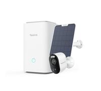 Reolink Argus 3 Ultra+Panneau solaire avec Home Hub, Kit caméra de surveillance 4K 8MP Extérieur Batterie, Vision nocturne couleur, 2.4/5GHz, Gestion & stockage centralisés