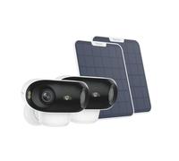 Reolink Argus 4 Pro Caméra de Surveillance à Batterie Vue 180° sans Angle Mort Vision 4K en Couleur Nuit WiFi avec Panneau Solaire
