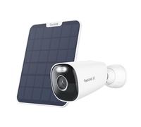 Reolink Argus Eco Ultra+Panneau solaire, 4K 8MP batterie WLAN Caméra de surveillance extérieure, 2,4&5GHz WiFi, vision nocturne couleur, détection de personne/voiture/animal