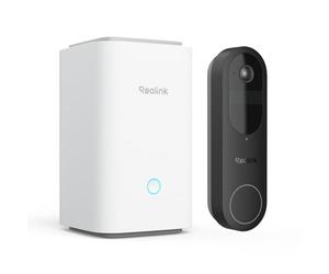 Reolink Batterie Sonnette Wi-FI Bi-Bande 2K avec Vue 1:1 Tête aux Pieds, Détection de Personne/Véhicule/Colis, Notif de Visiteur, Audio bidirectionnel, Stockage Local, sans Frais + Home Hub