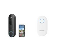 Reolink Bundle of Sonnette Vidéo à Batterie (2e Gén) Caméra 2K Extérieure Carillon Numérique, Fonctionne avec Batterie Sonnette, Chime Plus