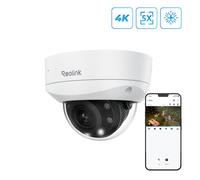 Reolink Caméra de Surveillance 4K 8MP Extérieure PoE,Zoom Optique 5X,Anti-Vandalisme IK10,Vision Nocturne Couleur,RLC-843A