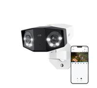 Reolink Caméra de surveillance PoE 16MP UHD, double objectif, vision nocturne couleur, détection de personne/véhicule/animal, panorama 180°, extérieur