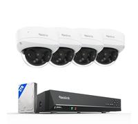 Reolink Caméra IP PoE 4K 8MP 180° Double Objectif, 4X Duo 2V PoE avec Détection Personne/Véhicule/Animal, Vision Nocturne Couleur, Ensemble 4K PoE NVR 8 Canaux avec Disque Dur de 2TO