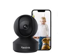 Reolink Caméra Surveillance Série E1 P61 4MP 2,4-5GHz WiFi Interieure,Pan&Tilt,Détection Mouvement pour Bébé,Vision Nocturne,Noir