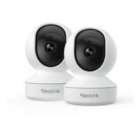 Reolink E1, 3MP 2,4GHz WiFi caméra de surveillance intérieure, 355° panoramique & 50° d'inclinaison, détection de personnes/animaux, vision nocturne, audio 2 voies, 2 Packs