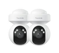 Reolink E1 Outdoor, 2K+ 5MP PTZ 2,4/5GHz WLAN Caméra de surveillance extérieure, Zoom optique 3X, Détection intelligente, Auto-tracking, Spotlight, 2 Packs