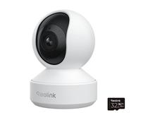 Reolink E1 Zoom, 4K 8MP PTZ WLAN Caméra de surveillance intérieure, Auto-tracking, Zoom 3X, Dualband WiFi 6, Détection de personnes/d'animaux/de cris, Carte Micro SD 32GB