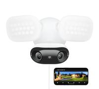 Reolink Elite Pro Floodlight PoE, 16MP Double Objectif 180°, Éclairage 2800 Lumens, Vision de Nuit Couleur et Infrarouge, Détection Intelligente, Enregistrement 24h/7j à Suivi de Mouvements