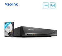 Reolink Enregistreur Vidéo PoE NVR 16 Canaux 4K + Disque Dur 3To Caméra Sécurité à Domicile Supporte 24/7j Enregistrer RLN16-410
