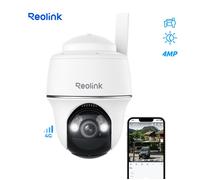Reolink Go PT Plus 4G LTE Caméra Extérieure sans Fil 360° Pan/Tilt, Carte SD 32 Go, Détecteur, Alarme,Vision nocturne