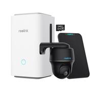 Reolink Home Hub avec Argus PT et Panneau Solair Noir Caméra de Surveillance sans fil 5MP avec Pan&Tilt Vision Nocturne En Couleur