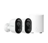 Reolink Kit 2+1 : 2X Caméras Solaires 4K Argus 3 Ultra + 1X Home Hub Mini - Système 100% sans Fil avec Vision Nuit Couleur, Wi-FI Double Bande & Stockage Local sans Abonnement