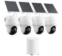 Reolink Kit Caméra Surveillance 4+1 : 1X Home Hub Mini + 4X Caméras Solaires 2K - Système Complet avec Détection IA, Stockage Local sans Abonnement, Accès à Distance