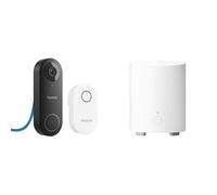 Reolink Kit Sécurité Connectée Sonnette Vidéo PoE 5MP + Home Hub Mini, Vue 180°, Détection de Personne, Audio Bidirectionnel, Stockage Local Sécurisé, Accès à Distance