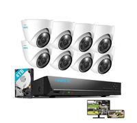 Vidéosurveillance Reolink Kit Vidéo Surveillance avec 12MP 8X Dôme Caméra IP PoE et 16CH 4To NVR, Détection Personne/Véhicule, Vision Nocturne 30m avec Audio