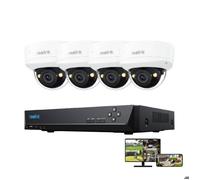 Reolink Kit Vidéo Surveillance avec 8CH 2To PoE NVR et 4X 5MP Caméra PoE,Anti-Vandal IK10,Vision Noc Couleur,Détection Intelligente