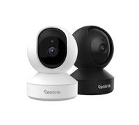 Reolink Lot de 2 Caméras Surveillance WiFi Intérieure E1 Pro 3K 5MP (Blanc & Noir), 360° PT, Suivi Automatique, Détection de Pleurs de Bébé/Personnes/Animaux, WiFi Bi-Bande, Vision Nocturne