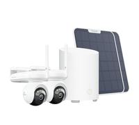 Reolink Pack 2+1 : 2 Caméras PT 4K Solaire Altas + Home Hub Mini - Surveillance WiFi Extérieure avec Pré-Enregistrement, ColorX, Suivi Auto 360° & Stockage Local