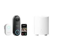 Reolink Pack Sécurité Sonnette Connectée Filaire 5MP avec Audio Bidirectionnel et Grand Angle 180° + Home Hub Mini, Stockage Local, Wi-FI Double Bande, Alertes Détection Humaine