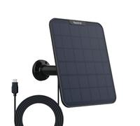 Reolink Panneau solaire 6 W noir, alimentation solaire non-stop pour toutes les caméras sans fil à batterie d'extérieur, compatible avec TrackMix/Argus PT Ultra/Duo 2/Eco Ultra/3 Ultra, étanche