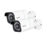 Reolink RLC-810A, 4K 8MP PoE Caméra de surveillance extérieure, détection de personnes/véhicules/animaux, enregistrement audio, vision nocturne, IP66, time-lapse, 2 Packs