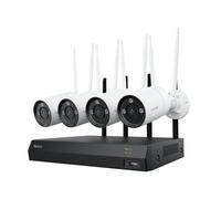 Reolink RLK12-800WB4 Système de surveillance, enregistrement 24/7, 4X 4K 8MP Dualband Wi-Fi 6 caméras de surveillance & 16 canaux NVR avec 2TB HDD, détection intelligente