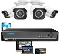 Reolink Kit Vidéo Surveillance avec 8MP 4X Bullet Caméra IP PoE et 8CH 2To NVR, Détection Personne/Véhicule, Vision Nocturne 30m avec Audio