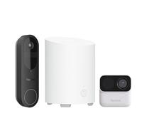 Reolink Sonnette Vidéo 2K sur Batterie & Argus MagiCam avec Home Hub Mini, Centre de Sécurité Tout-en-Un, Stockage Local, Vue Tête-Pieds 1:1, Détection Colis/Personne, WiFi 2,4/5GHz