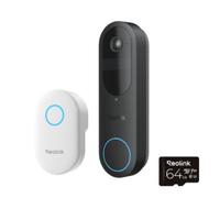Reolink Sonnette Wifi Blanche Avec Batterie 64GB Carte SD