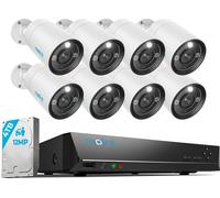 Caméra de surveillance Reolink Kit de Surveillance 12MP,Détection de Personne/Véhicule,Audio Bidirectionnel,Vision Nocturne en Couleur,16CH 4To NVR et Caméra IP PoE 8X 12MP