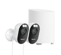 Reolink Système de Caméras de Surveillance Sans Fil 4MP avec Stockage et Contrôle Local, Détection IA Personne/Véhicule/Animal, Résumé Intelligent, Wi-Fi Double Bande 2.4/5GHz, HomeHub Mini + Lumus x2