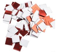 Réorganisez votre espace avec 100 autocollants miroir en verre de 30 x 30 mm pour projets artistiques de maison (rouge)