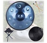 REOTEL Hand-pan Tongue Drum 9 10 12 Notes Handpan Drum D Minor Percussion Instrument Yoga Meditation Beginner with Carrying Bag Drumsticks,Bleu,9 Notes